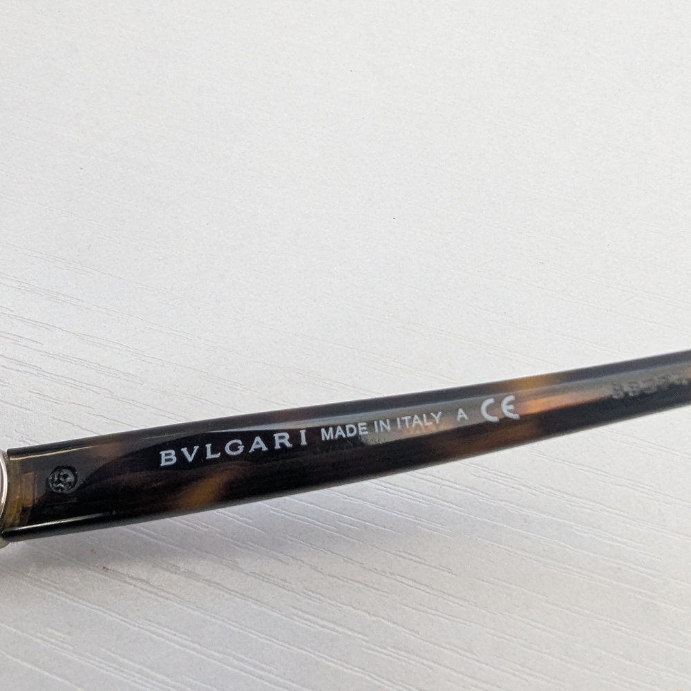 Bvlgari 2141B 266 Tortoise Shell Glasses with Crystal Accents Frame - Picture 9 of 10